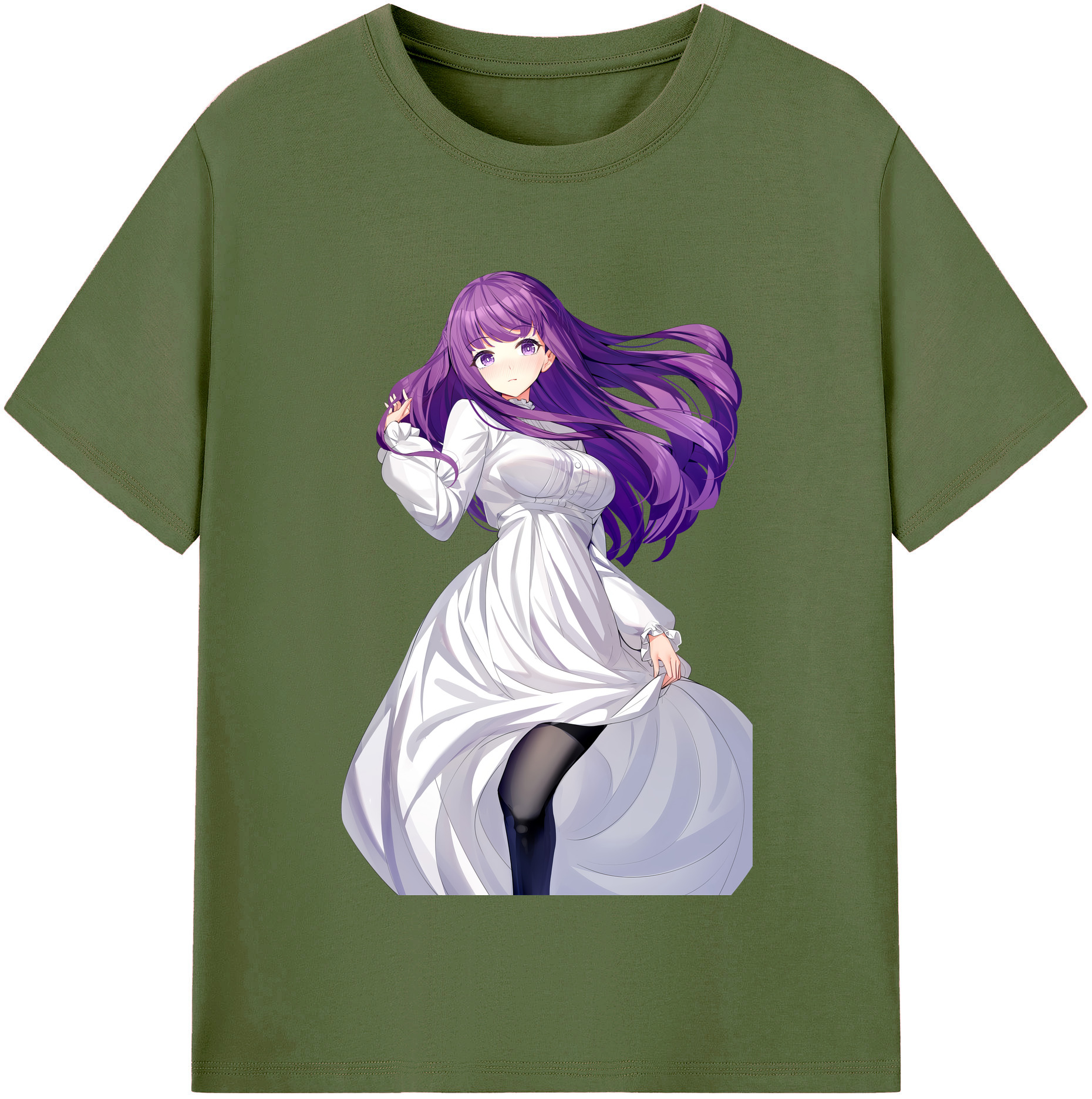 （画像用） 葬送のフリーレン Frieren 綿100％半袖Tシャツ（フロントプリント）